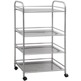 thumbnail of Edelstahl Küchenwagen 4 Etagen 60x35x100cm Servierwagen Rollregal Bad-Rollwagen