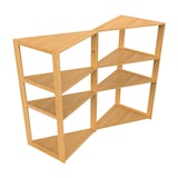 thumbnail of Estante de canto em bambu com 3 níveis Canoply 80x36.5x33.5cm Natural 7house