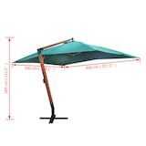 thumbnail of vidaXL Zweefparasol Melia 300x400 cm groen