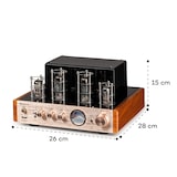 thumbnail of Amp VT Röhrenverstärker HiFi-Verstärker 2x35W RMS BT Opt./Koax./AUX-In Roségold-Metallic