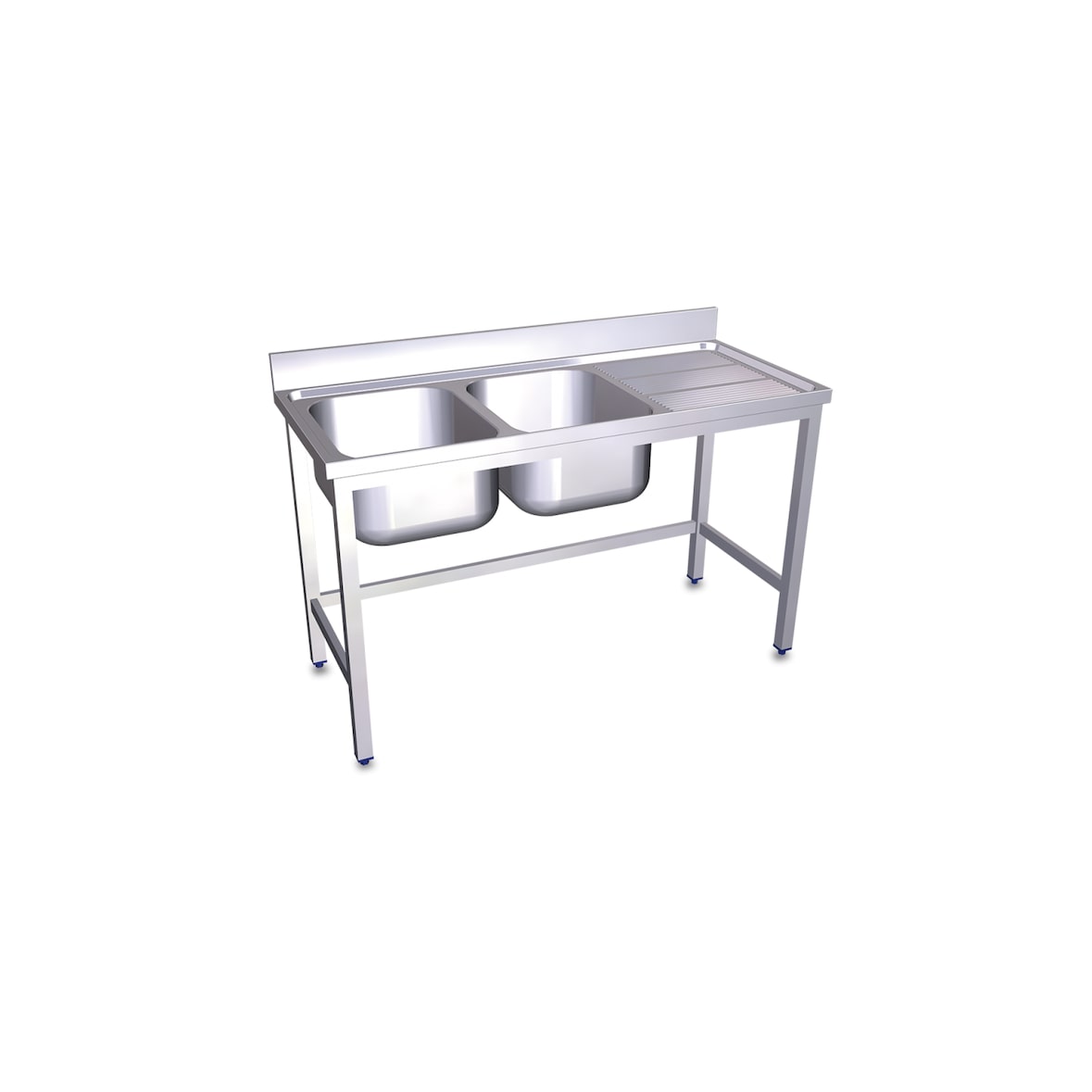 Fregadero industrial acero inoxidable 1350x500x850mm escurridor derecha