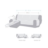 thumbnail of Copridivano Valeria penisola sinistra grigio 290