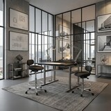 thumbnail of Modena Arbeitsstuhl: Höhenverstellbare Sitzfläche/Rückenlehne, `Pu`-Formschaum, Aluminium-Fußkreuz, drehbar. 60x60x114 cm | Kadima Design