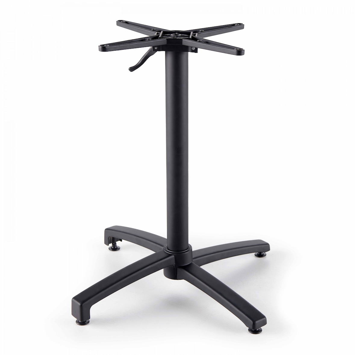 Base de mesa con sistema de inclinación en aluminio negro - Oviala