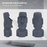 thumbnail of ECD Germany Moai Figur 53,5 cm Grau Steinguss Kunstharz Wetterfest Osterinsel Statue Gartenfigur Skulptur