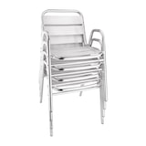 thumbnail of Fauteuils empilables en aluminium avec accoudoirs Bolero x4
