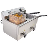 thumbnail of METRO Professional Freidora doble GDF5028, acero inoxidable, 59,4 x 54,5 x 42,7 cm, 8 + 8 L, plata