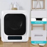 thumbnail of Wäschetrockner Edelstahl 3 kg bis 4 kg 850 W Wandmontage mit Überhitzungsschutz 6 Programmen und Energieklasse G 60x80x40 cm Weiß