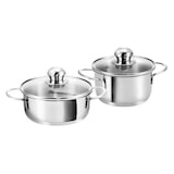 thumbnail of Kopf Mini Topfset Parvus (Edelstahl, 2-teilig, 12 + 14 cm, inkl. Glasdeckel, Induktion)