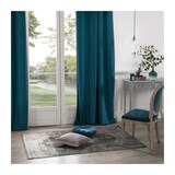 thumbnail of Rideau à œillets Occultant en Velours Bleu canard 140 x 260 cm