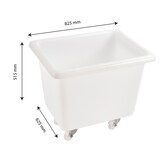 thumbnail of GILAC Bac grand volume - 4 roues pivotantes (2 freins) - 170 L - Blanc G147121