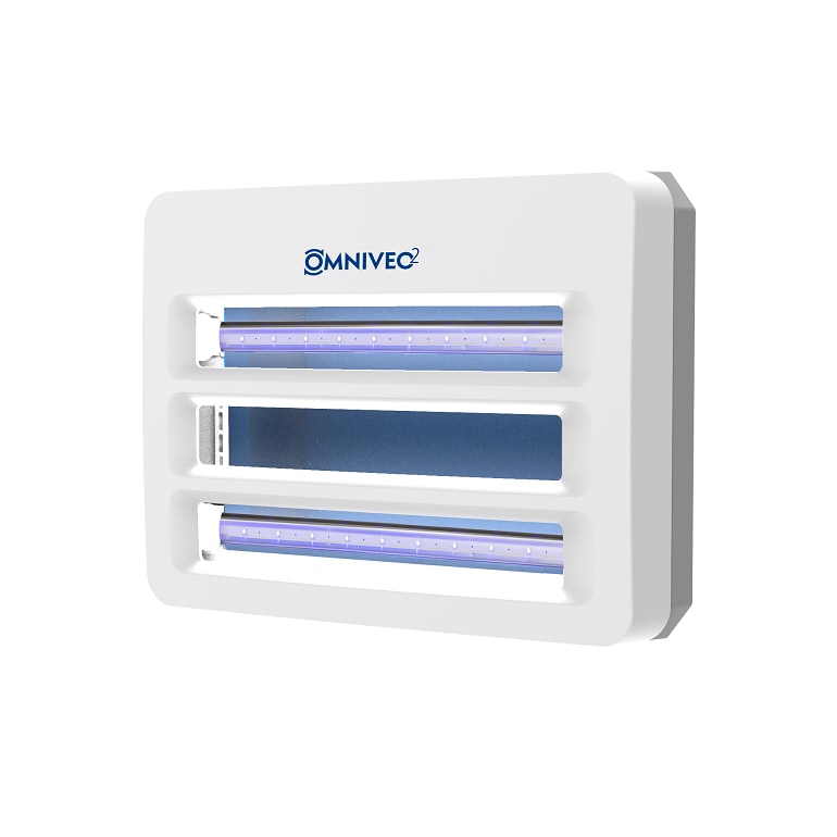 Insectocaptor Ultravioleta UV - A - Omniveo 2 LED | 100m2 | Captura con Placa Adhesiva