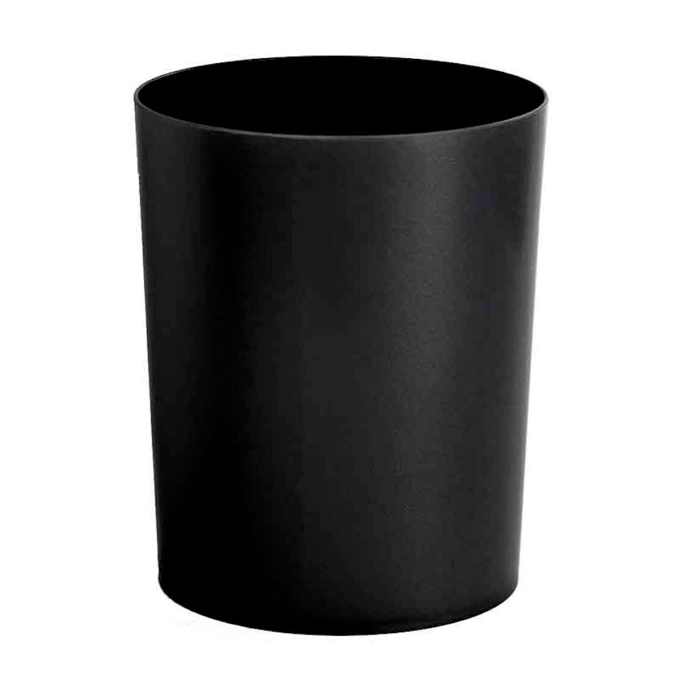 PROREGAL Runder feuerfester Papierkorb & Abfallsammler aus Kunststoff | 13 Liter, HxØ 29,5x23,5cm | Schwarz