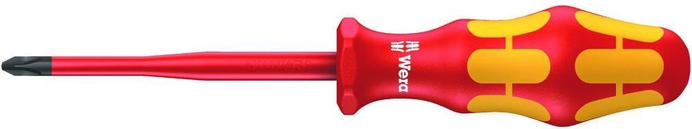 WERA   Schraubendreher Kreuz, Phillips PH1, Isoliert, 80mm, gerade, 2-Komponenten, Antimagnetisch