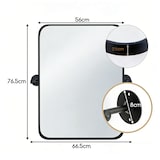 thumbnail of COSTWAY Espejo de pared con marco metálico de 76,5 x 56 cm, espejo de baño inclinable con soporte de pared.