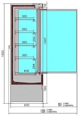 thumbnail of Combisteel Wandkühlregal Jamie 1.9  Supermarktregal mit 3 Türen und Umluft
