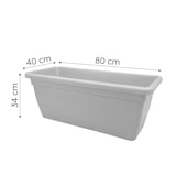 thumbnail of Veca Fioriera rettangolare Anthea in plastica cm.80 Bianco