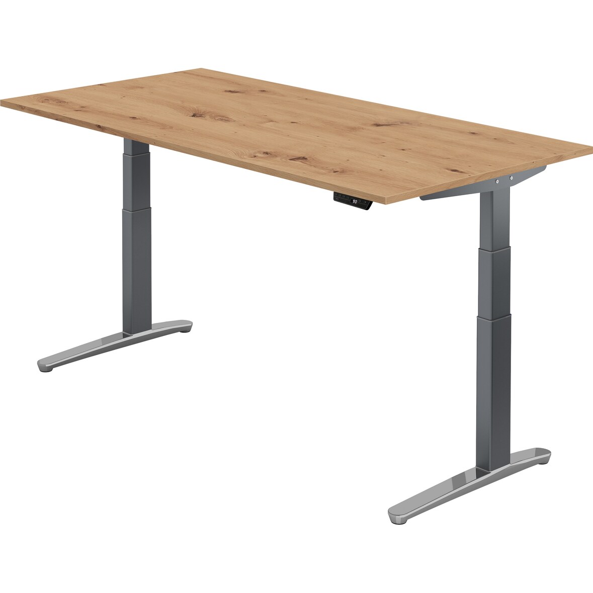 bümö elektrisch höhenverstellbarer Schreibtisch 200x100 cm mit Memory-Steuerung - Design Schreibtisch höhenverstellbar elektrisch, elektrischer