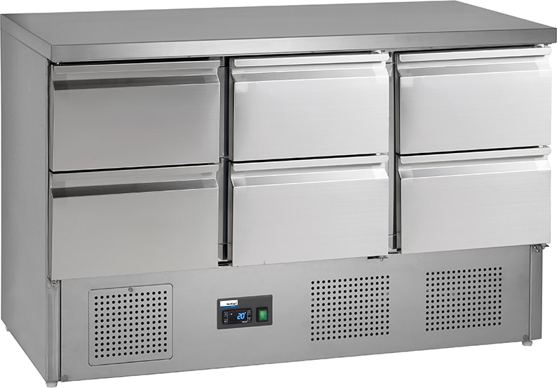 NORDCAP COOL-LINE Universalkühltisch KT 13 6Z, 400 Liter