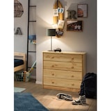 thumbnail of Möbilia Kommode | 4 Schubladen | Kiefer-Holz massiv | B 79 x T 40 x H 75 cm | natur-lackiert | 19020003 | Serie KOMMODE