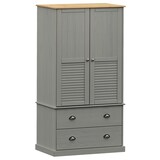 thumbnail of vidaXL Kleiderschrank VIGO Grau 90x55x176 cm Massivholz Kiefer
