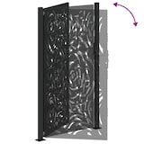 thumbnail of vidaXL Gartentor Schwarz 105x180 cm Stahl Flammen-Design