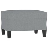 thumbnail of vidaXL 3-Sitzer-Sofa mit Hocker Hellgrau 180 cm Stoff