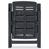 thumbnail of Set de mesa y sillas de jardín 3 piezas plástico gris antracita