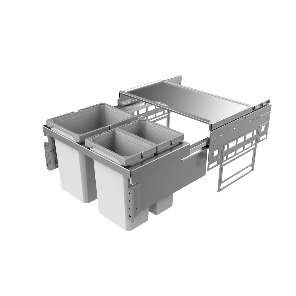 Naber Cox® Base 360 K/600-3, Abfallsammler hellgrau, H 360 mm 8012489