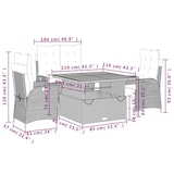 thumbnail of vidaXL 4-tlg. Garten-Essgruppe mit Kissen Schwarz Poly Rattan