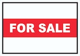 thumbnail of For Sale Schild mit Text Verkaufsschild A6 Rückseite selbstklebend