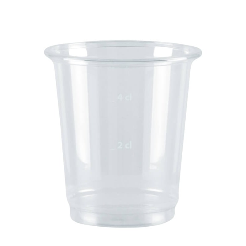 800x Schnapsglas, PET, klar, 2cl/4cl