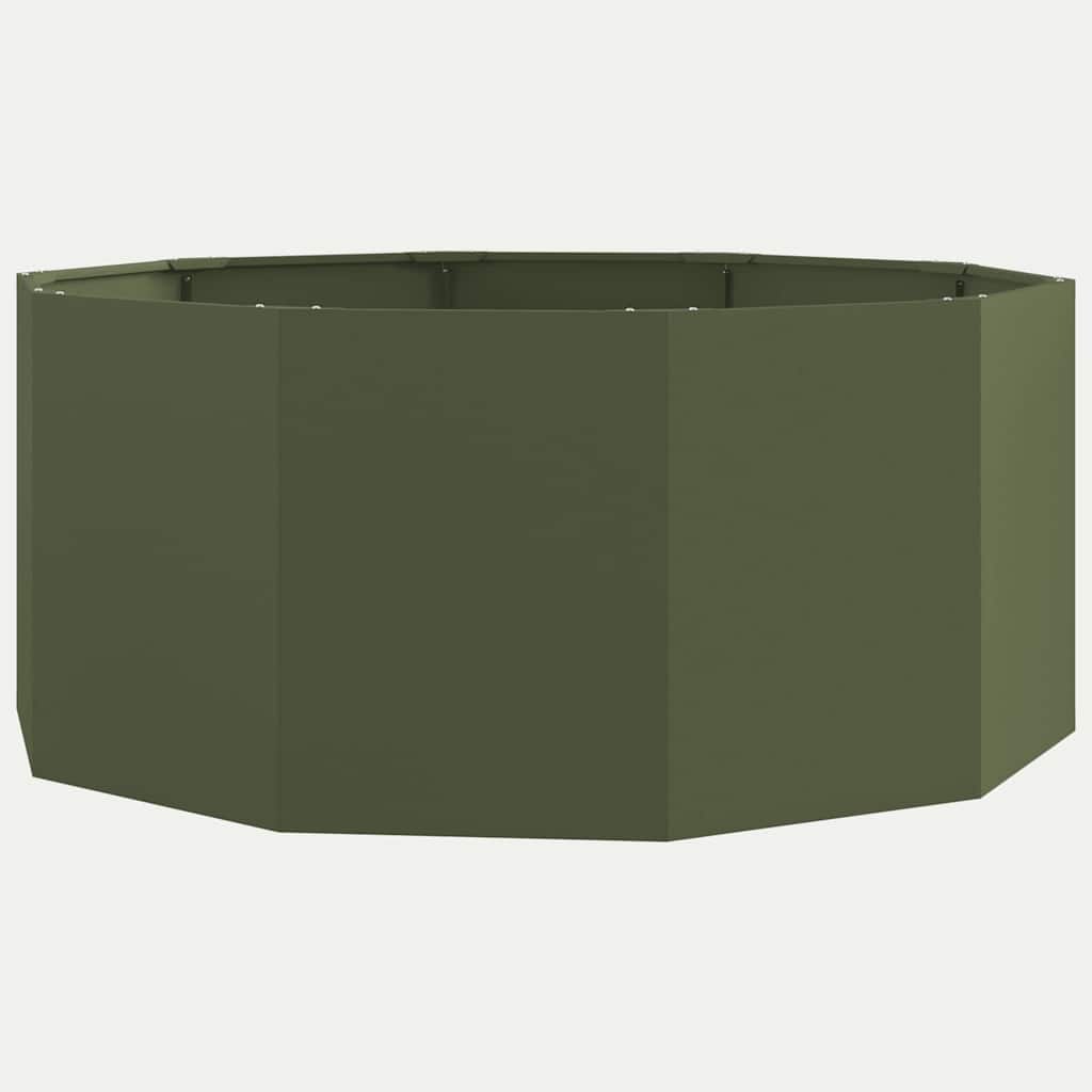 vidaXL Pflanzkübel Olive Grün 120 x 120 x 50 cm Stahl