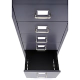 thumbnail of Rollcontainer Boston T851, Schubladenschrank Stahlschrank, 110x28x41cm 8 Schubladen ~ dunkelgrau