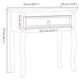 thumbnail of Mesa consola Corona madera maciza de pino 73x35x73 cm