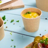 thumbnail of BIOZOYG Portionsbecher 50 Stück 75 ml braun Pappbecher to go Becher Dipschalen Dessertschalen Einweggeschirr - Alternative zum Plastikbecher