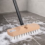 thumbnail of Universal Schrubber 22cm Breit mit Teleskopstiel ausziehbar weiße Borsten Schrubberbürste Scheuerbürste Haushaltsschrubber
