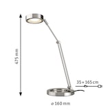 thumbnail of Paulmann Lampe de bureau LED Zed  3000K 359lm 5W Acier brossé 70245