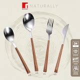 thumbnail of BERGNER Naturally - Set di posate da 24 pezzi in acciaio inossidabile e ABS