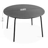 thumbnail of Table de terrasse ronde en acier orange 120 x 72 cm - Oviala