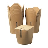 thumbnail of #IAMPLASTICFREE 50 Stück Snackbox 600ml aus braunem Kraftpapier - Asiabox, Dönerbox, Einwegbox, biologisch abbaubar, hitzeresistent, ungebleicht