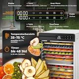 thumbnail of Balter Dörrautomat Edelstahl mit 2 Kammern & 12 Etagen, 1000 W, BPA-frei, 35–75 °C, Timer, Warmhaltefunktion, Dörrgerät, Dehydrator, Obsttrockner