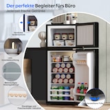thumbnail of Merax Kühlschrank 92L mit Gefrierfach, Kühl-Gefrierkombination, 64L + 28L, 138 kWh/Jahr, 45 dB, schwarz