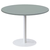 thumbnail of Restootab - Table Rome pied blanc Ø120cm gris medio