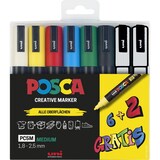 thumbnail of Faber Castell Marker UNI POSCA PC-5M 1,8-2,5 6+2