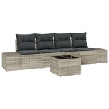thumbnail of vidaXL Garten-Sofa-Set 5 pcs Hellgrau und Dunkelgrau Poly-Rattan