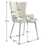 thumbnail of Merax Samt-Esszimmerstuhl(Set, 6 St), 6er-Set, Polsterstühle Küchenstühle luxuriöser Wohnzimmer-Schlafzimmer-Loungesessel , Beige
