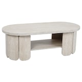 thumbnail of Table basse en MDF décor mélaminé bois blanc