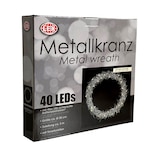 thumbnail of 40 LED Hängekranz / Tischkranz Metall Ø30cm warmweiß