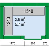 thumbnail of KBS Tiefkühlzelle 2340x1740x2380 mm Bodenunterbelüftungsplatten Stahlblech weiß